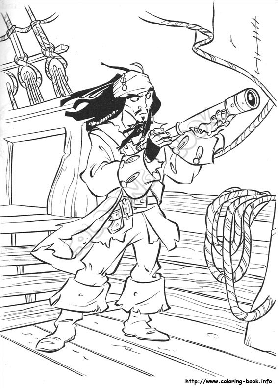 Pirates of the Caribbean coloring picture